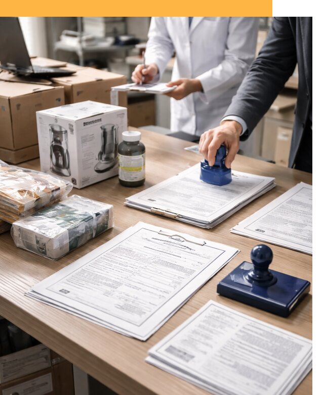 Сертификация импортных товаров от 12446 с таможенным сопровождением